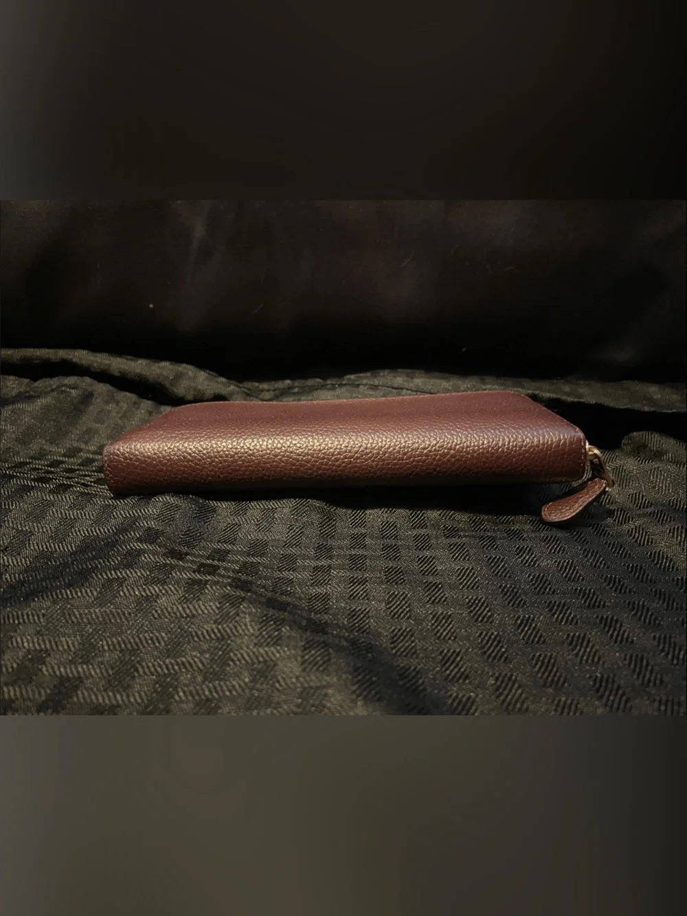 Coach Pebbled Zip Around Wallet — Plum/ like new
